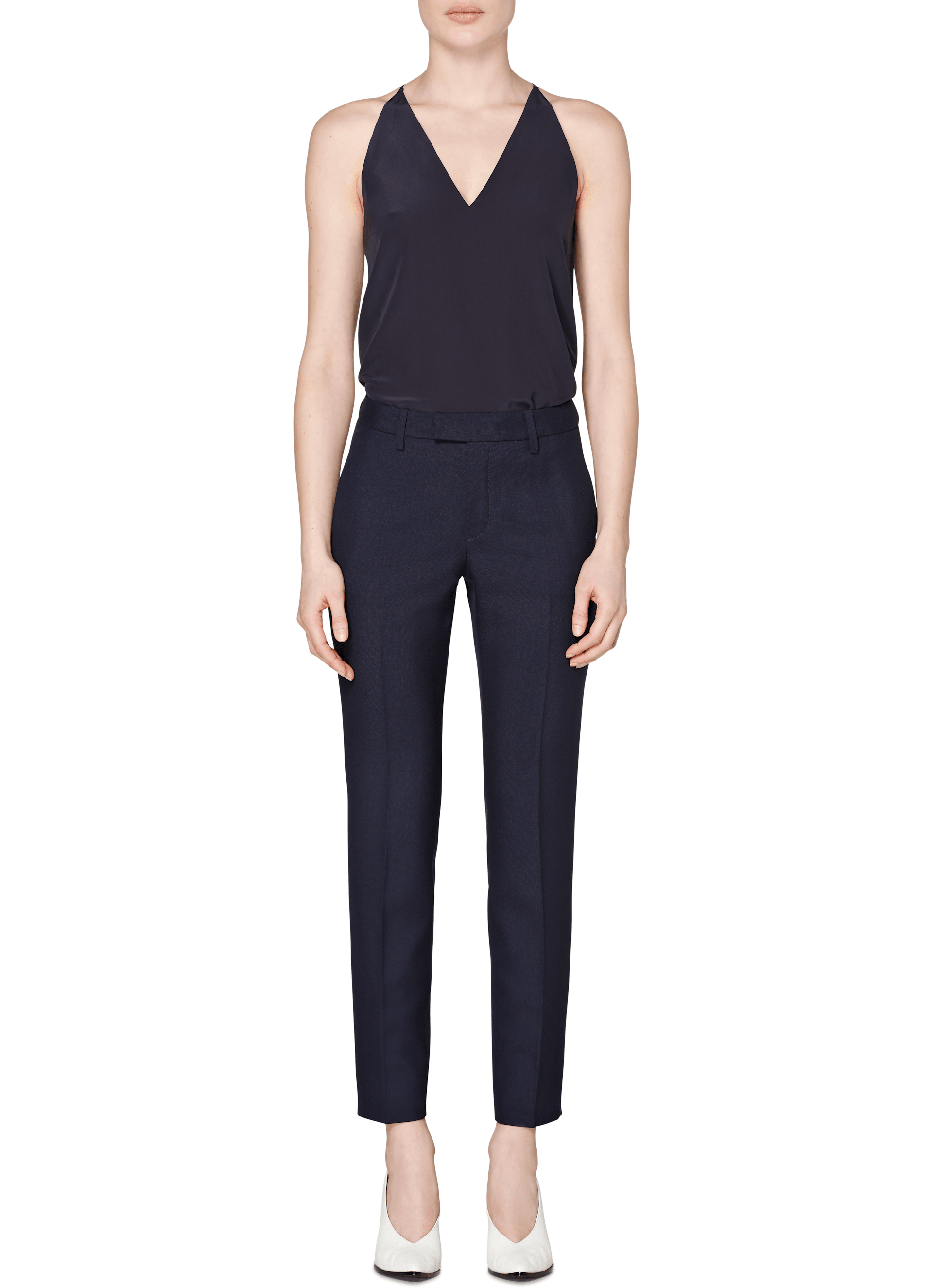 rickie navy silk camisole