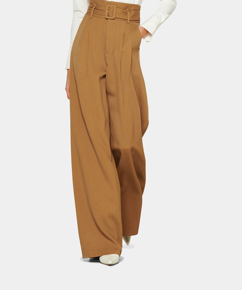 Frankie Camel Trousers | Pure Wool 