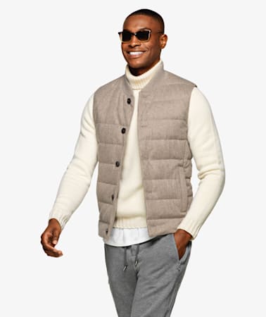 Light Brown Padded Vest
