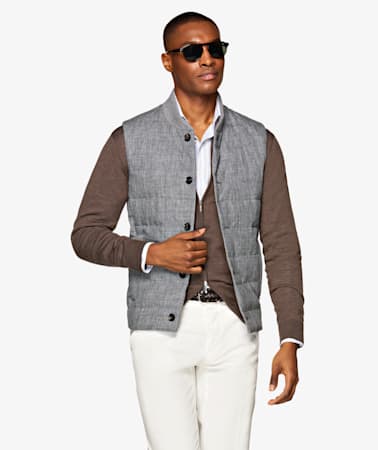 Grey Padded Vest
