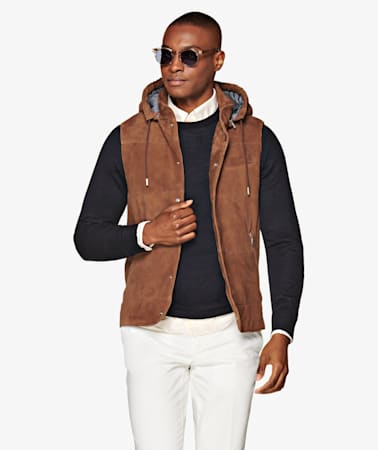 Cognac Padded Vest