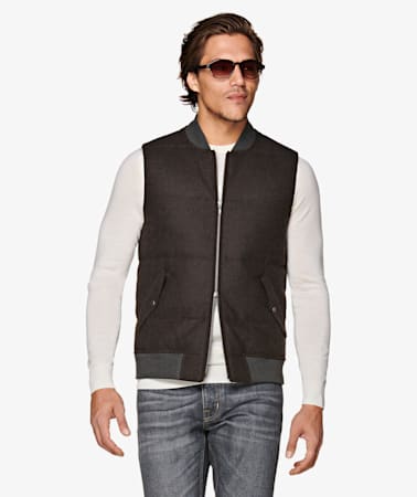 Brown Padded Vest
