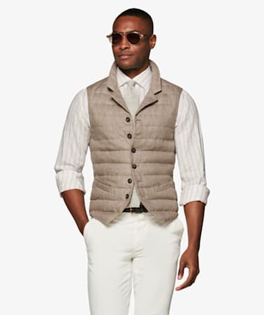 Light Brown Padded Vest