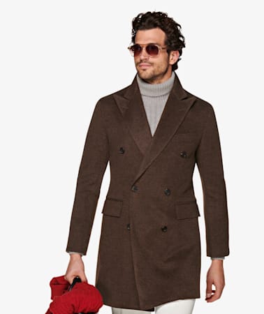 Brown Double Breasted Coat