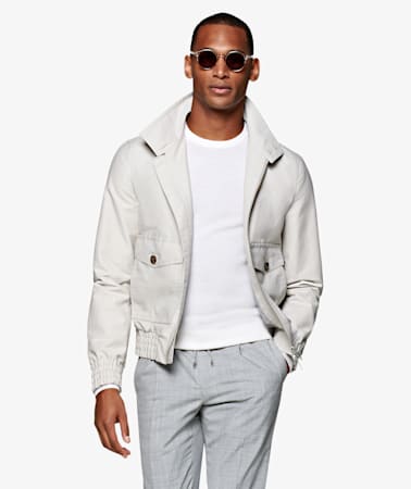Light Brown Bomber Jacket