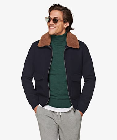 Navy Bomber Jacket