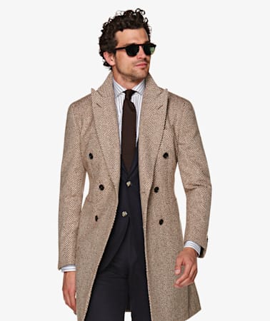 Brown Double Breasted Coat