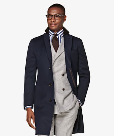 Jort Navy Overcoat