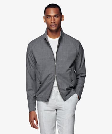 Grey Bomber Jacket
