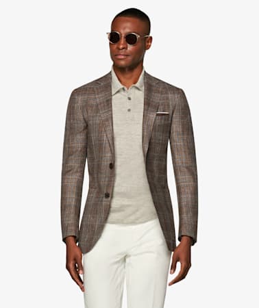 Havana Brown Check Jacket
