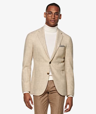 Havana Light Brown Check Jacket