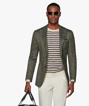 Havana Green Herringbone Jacket