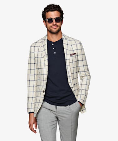 Havana Off White Check Jacket