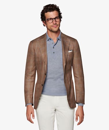 Light Brown Check Jort Jacket