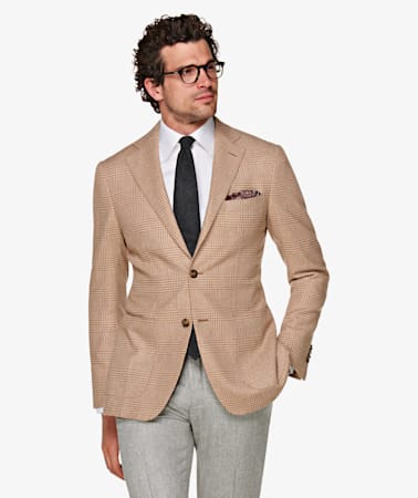 Havana Light Brown Check Jacket