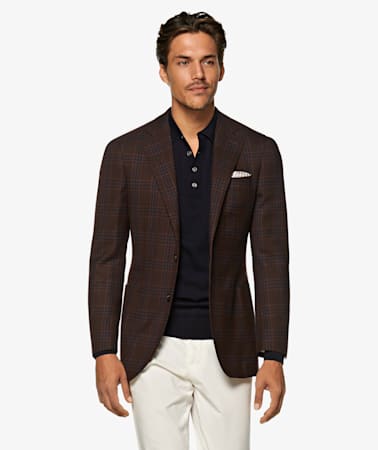 Havana Brown Check Jacket