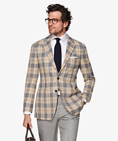 Jort Light Brown Check Jacket