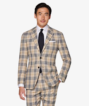 Jort Light Brown Check suit