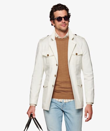 Military Off White Jacket