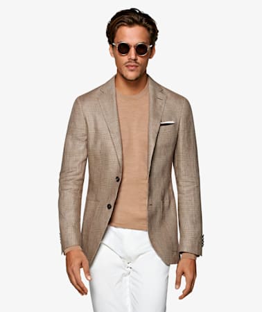 Havana Light Brown Check Jacket