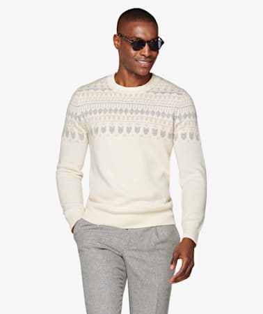 Off White Fair Isle Crewneck