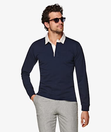 Navy Rugby Poloshirt