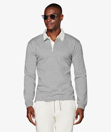 Light Grey Rugby Poloshirt