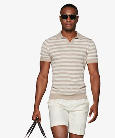 Sand Stripe Polo