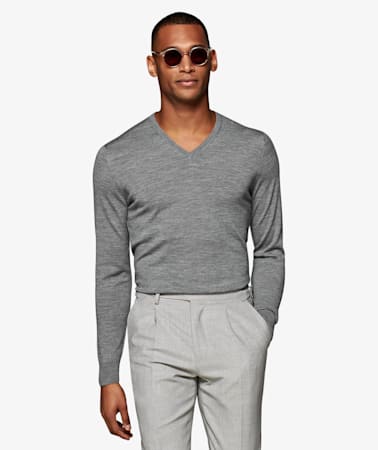 Grey V Neck