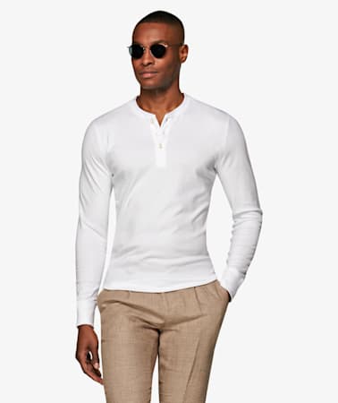 White Henley T-Shirt