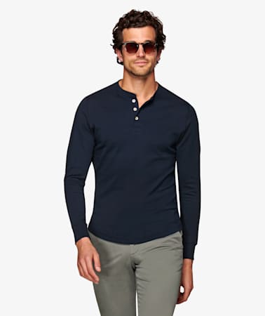 Navy Henley T-Shirt