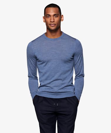 Mid Blue Crewneck