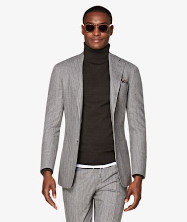 Havana Grey Stripe Suit