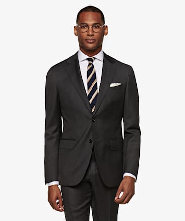 Dark Grey Pinstripe Napoli Suit