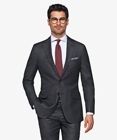 Dark Grey Bird's Eye Sienna Suit