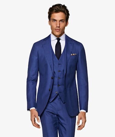 Havana Mid Blue Houndstooth Suit