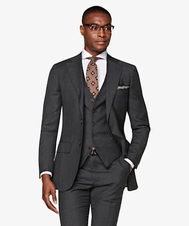 Lazio Mid Grey Stripe Suit
