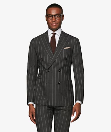 Dark Grey Stripe Havana Suit