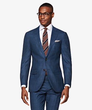 Sienna Mid Blue Check Suit