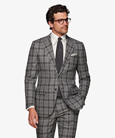 Lazio Mid Grey Check Suit