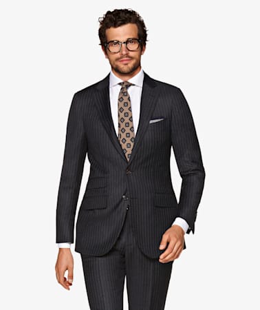 Sienna Dark Grey Stripe Suit