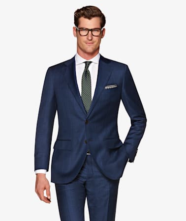 Lazio Mid Blue Check Suit