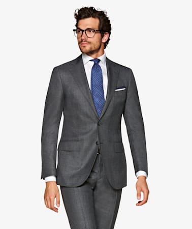 Lazio Dark Grey Check Suit