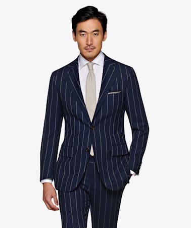 Jort Mid Blue Stripe Suit