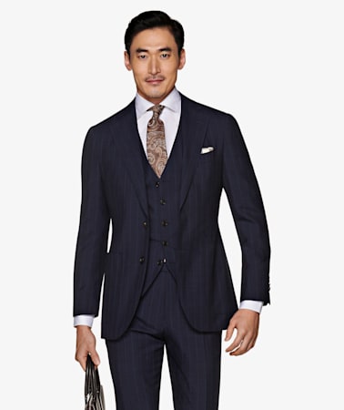 Jort Navy Stripe Suit