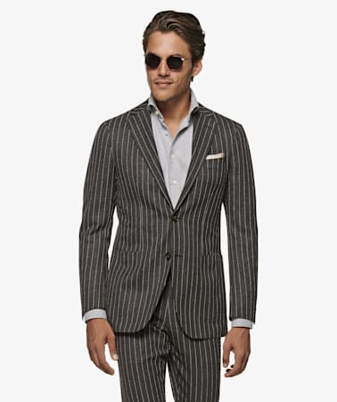 Havana Dark Grey Stripe Suit