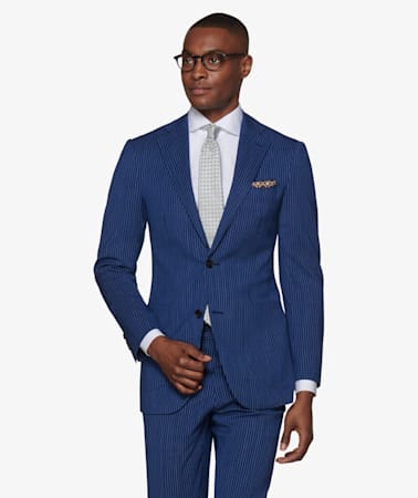 Havana Light Blue Stripe Suit