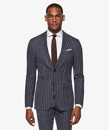 Havana Mid Blue Stripe Suit