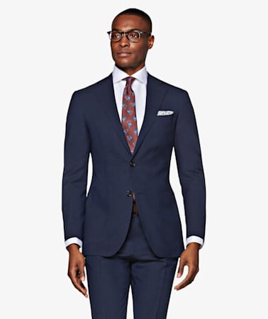 Havana Navy Check Suit