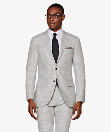 Lazio Grey Check Suit